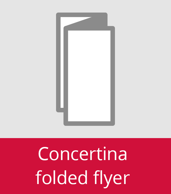 Flyer concertina folded