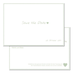 Save-the-Date, green, 2-sided